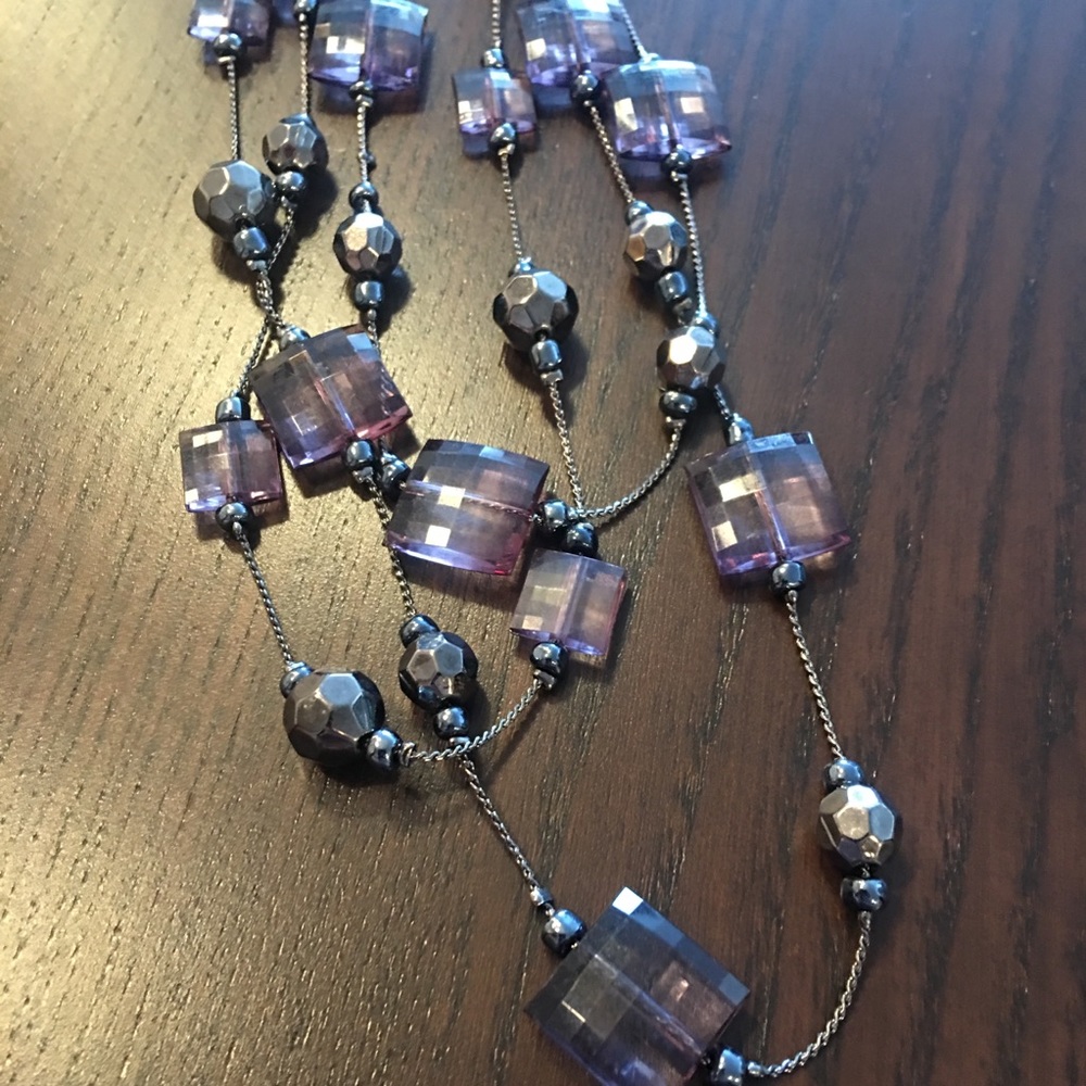 Multi-layered beaded necklace